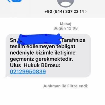 Devlet Kurumları Ve STK'lar Adıyla Dolandırıcılık Hukuk Bürosundan Gelen SMS