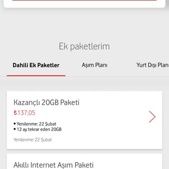 Vodafone Ek Paketin İptal Olmaması. Fazla Fatura Gelmesi