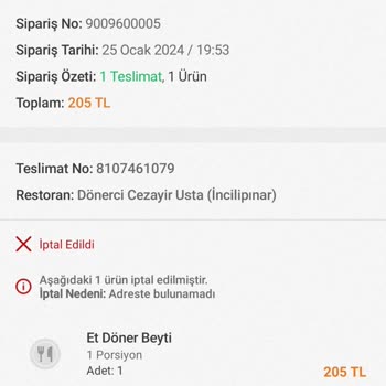 Trendyol GO Tuba E******* Şikayet