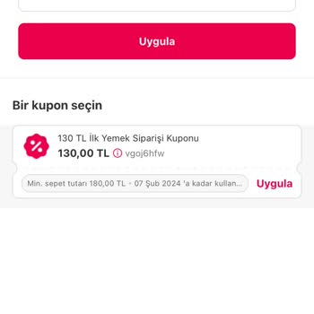 Yemek Sepeti Yeni Kayıt Oldum Kupon Verdi Kullandırmıyor