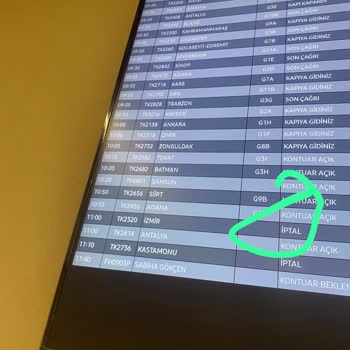 THY Uçuşunun İptal Olmadığı Halde Panellerde İptal Yazması