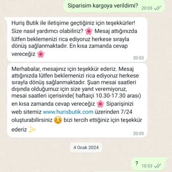 Huriş Butik Bir Aydır Ürünü Göndermiyorlar Ve Cevap Vermiyorlar! THH Ne Verdim.
