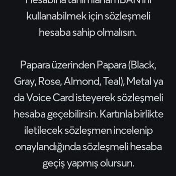 Papara Kart Aldığım Halde Sözleşmeli Hesaba Geçin Diyor