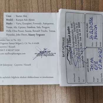 Karat Güç Sistemleri A. Ş. Varta Akü Şikayeti