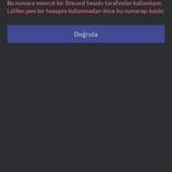 Discord 'da Telefon Numaramı Doğrulayamıyorum
