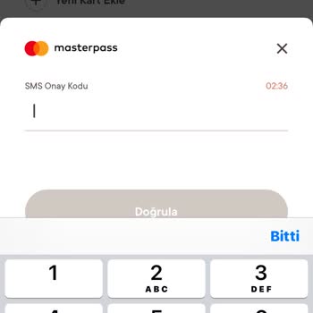 Frink Uygulaması Masterpass Şifre Gelmiyor