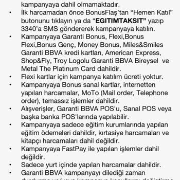 Garanti Bankası BonusFlaş Kart Kampanya Yalanı