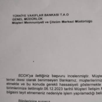 VakıfBank Müşteri Hizmetlerin Den Şikayetçiyim