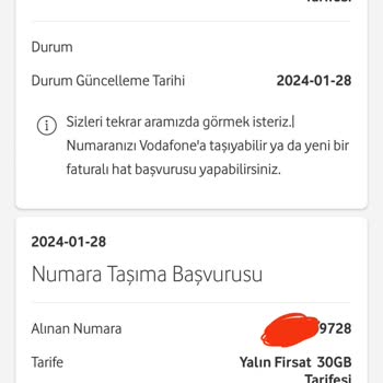 Vodafone Numara Taşımada Sorun Yaşıyorum
