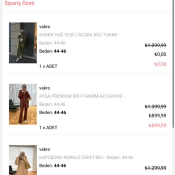 Vakro Boutique Alışverişten Sonra Beni Engelledi
