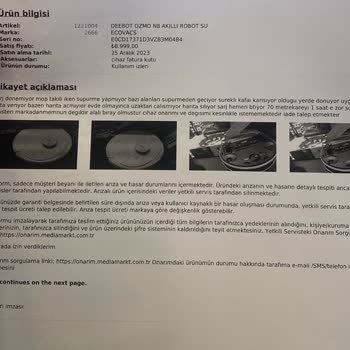 Ecovacs Robot Süpürge Şikayeti