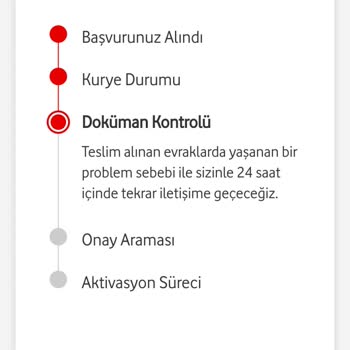 Vodafone Onaylanmayan Hat Başvurusu