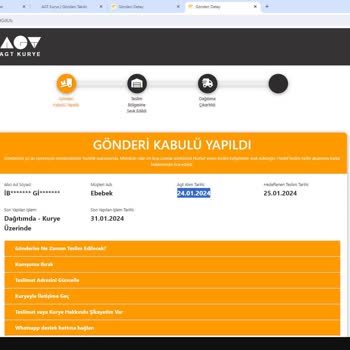 Ebebek - AGT Kurye Aldığım Ürünler Ortada Yok