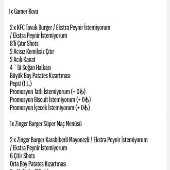 KFC Sipariş Oluşturulmaması Ve Muhatap Bulamam