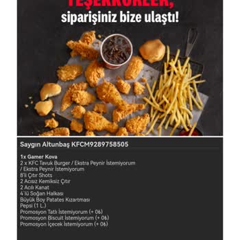 KFC Sipariş Oluşturulmaması Ve Muhatap Bulamam