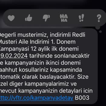 Vodafone 2. Dönem Tarife Bilgisine Erişemiyorum.