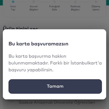 İstanbulkart Öğrenci Kart Hatası