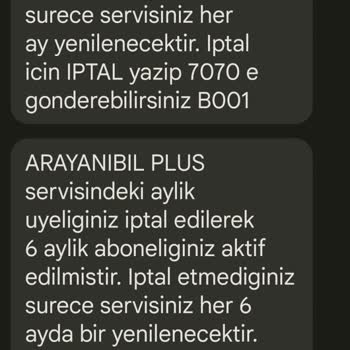 Bimcell Arayanı Bil Plus 1Gb Hediyesi Verilmedi