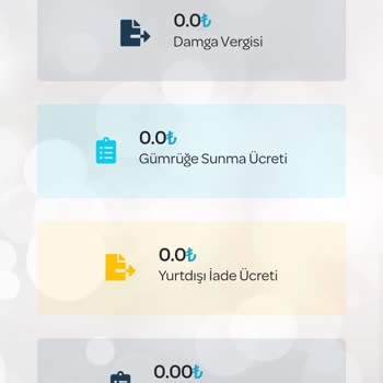 PTT Kargo PTT Gümrük Vergisi.