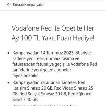 Vodafone Opet Kampanyası Yerine Getirmedi
