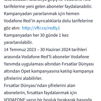 Vodafone Opet Kampanyası Yerine Getirmedi