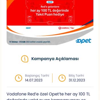 Vodafone Opet Kampanyası Yerine Getirmedi