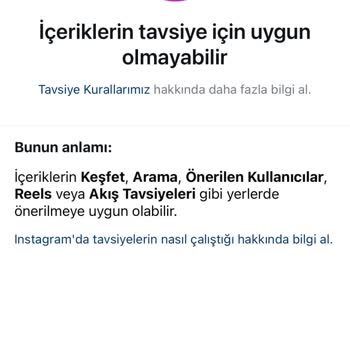Instagram Haksız Yere Tavsiye Edilmeyen Hesabım