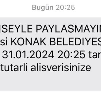 Konak Belediyesi Kredi Kartımdan İzinsiz Alışveriş Yapmak İstiyor