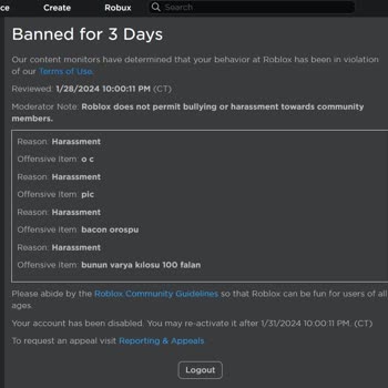 Roblox Ban Kaldırma Yardım