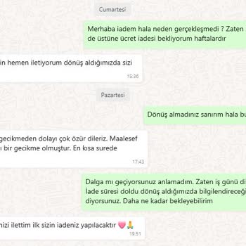 Flaw Wear 20 Gündür Para İadesi Yapılmadı