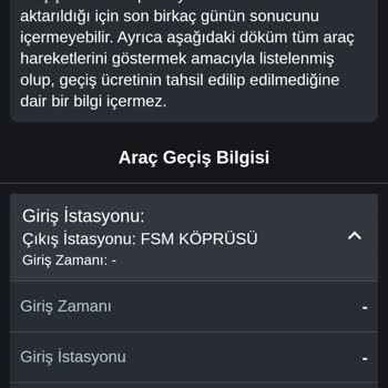 HGS Hatalı Geçiş Ücreti Kesimi