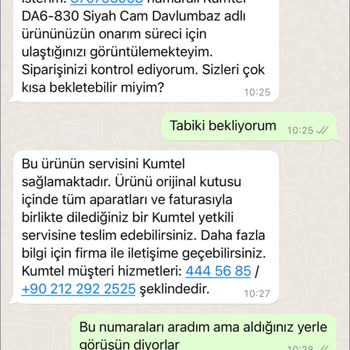 Kumtel Aldığımız Davlumbaz Çalışmıyor Ve Muhatap Bulamıyoruz