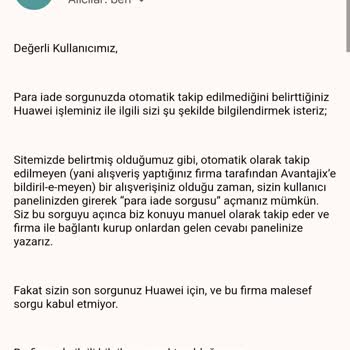 Avantajix Yapmayı Taahhüt Ettiği Para İadesini Yapmıyor