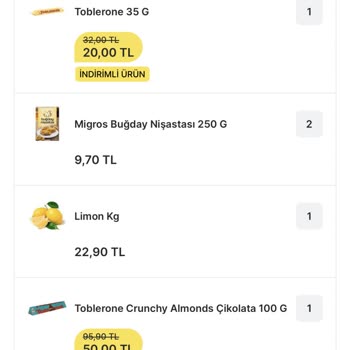 Migros Sanal Marketten Şikayetçiyim