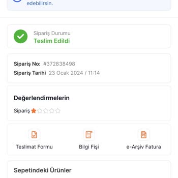 Migros Sanal Marketten Şikayetçiyim