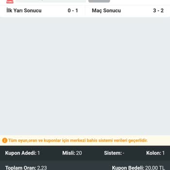 İddaa Sistem İki Kere Kuponu Yaptı