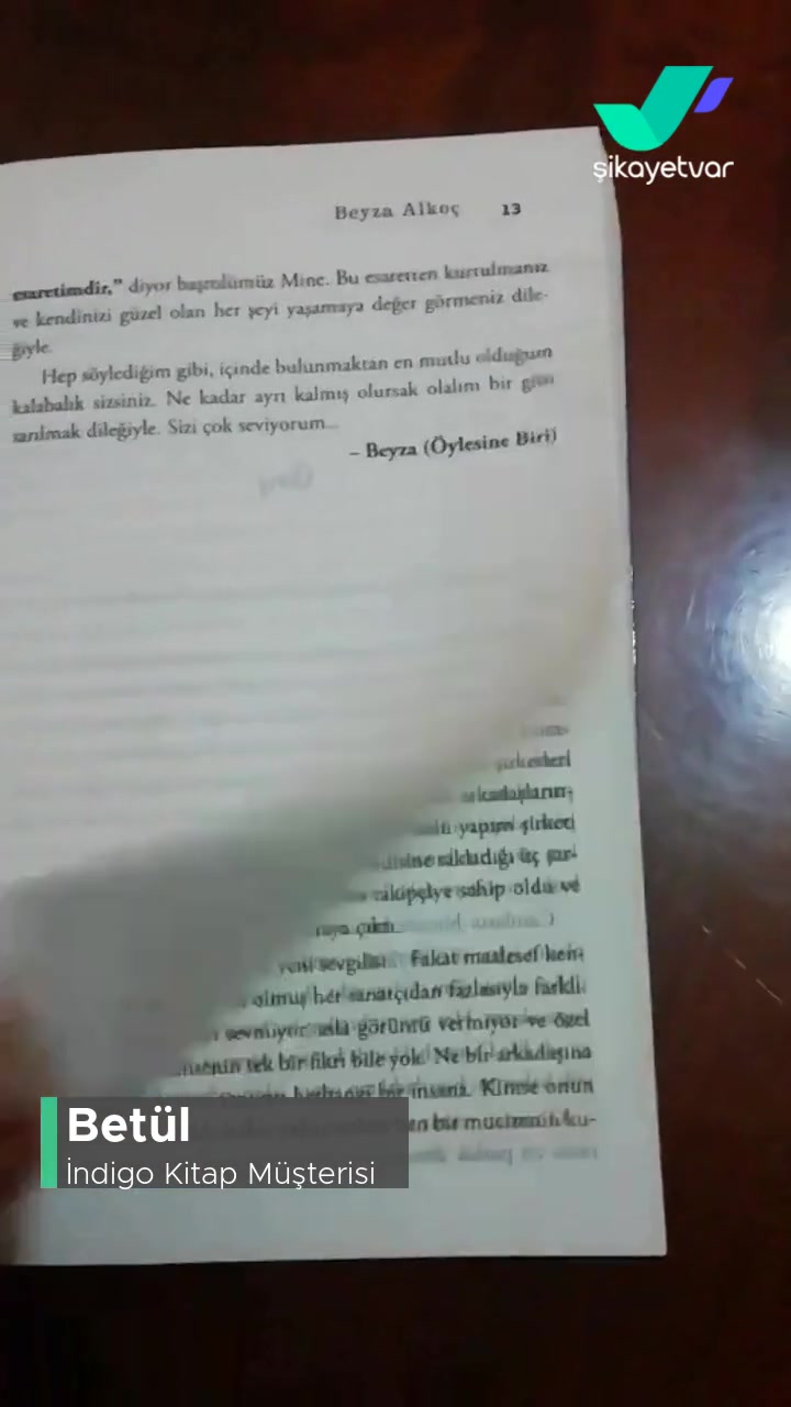 İndigo Kitaptaki Yazılar Çok Kötü Halde Kelimelerin Hiç Biri Net Değil! videonun kapak resmi