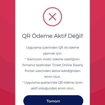 Edenred Ticket Kart QR Ödeme Sorunu (lütfen Yardımcı Olun)
