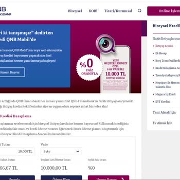 QNB Finansbank Yeni Müşteriler İçin Kredi Kampanyası
