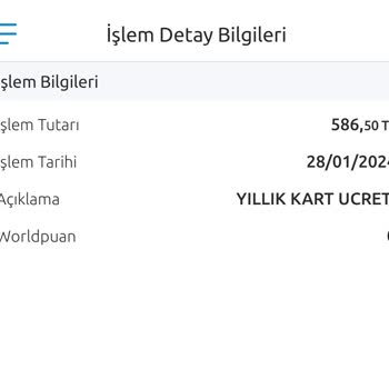 Yapı Kredi Bankası 1500 Lira Limitli Kartıma586 Lira Kart Ücreti