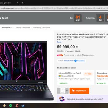 Hepsiburada 4 Günden Fazla Süre Olmasına Rağmen 7600 TL Zam Yaptı