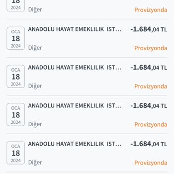 Anadolu Hayat Emeklilik Mükerrer Ödeme İadesi