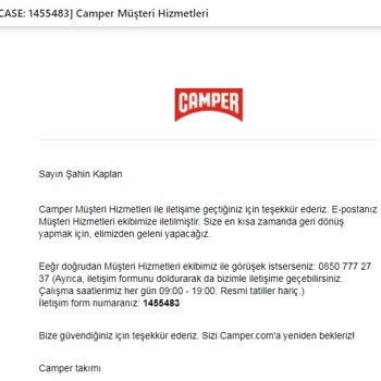 Camper Bot Fiyatlandırma -sahte