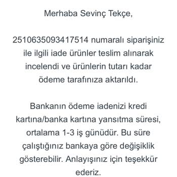 Madame Coco Kafasına Göre İade Yapıyor