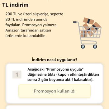 Amazon İndirim Kuponu Ve Sipariş İptali
