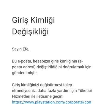 PlayStation Türkiye PSN Adresim Çalındı