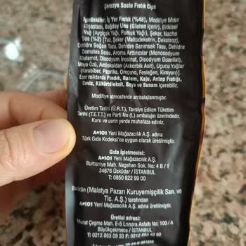 Çerezya Soslu Fıstık Bayat Çıktı