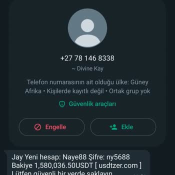 Usdtzer.com WhatsApp Numaramı Başkalarına Nasıl Verebilir