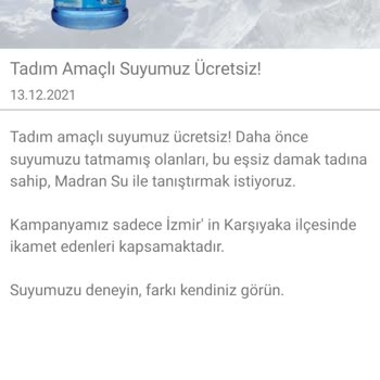 Madran Su Tüketici Yanıltıcı Bilgi