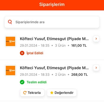 Migros Yemek Sipariş Mağduriyetimin Giderilmesi Ve İademin Yapılması